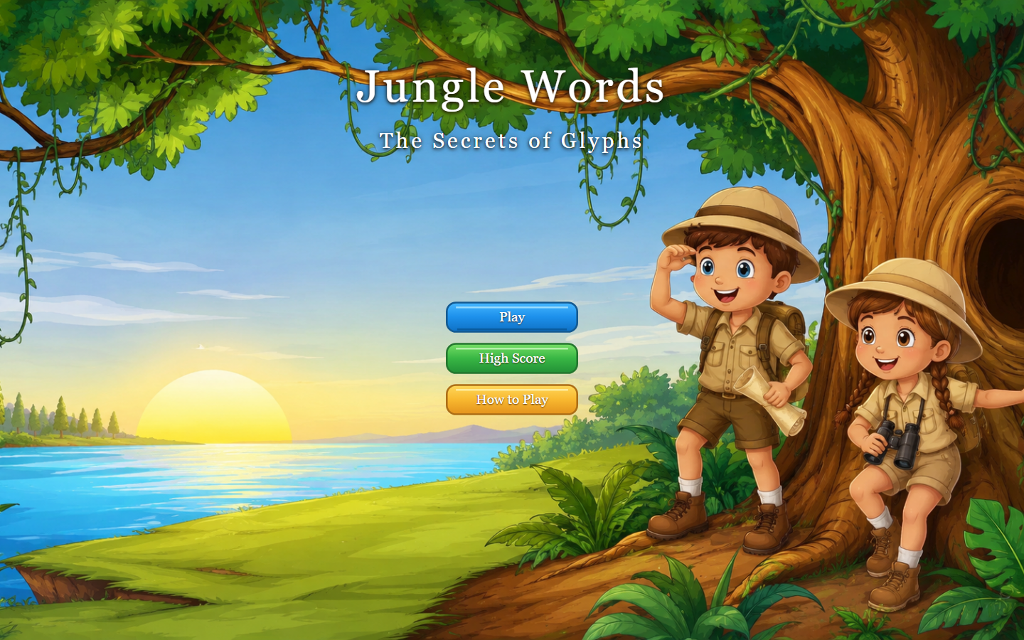 Current Jungle Words title screen